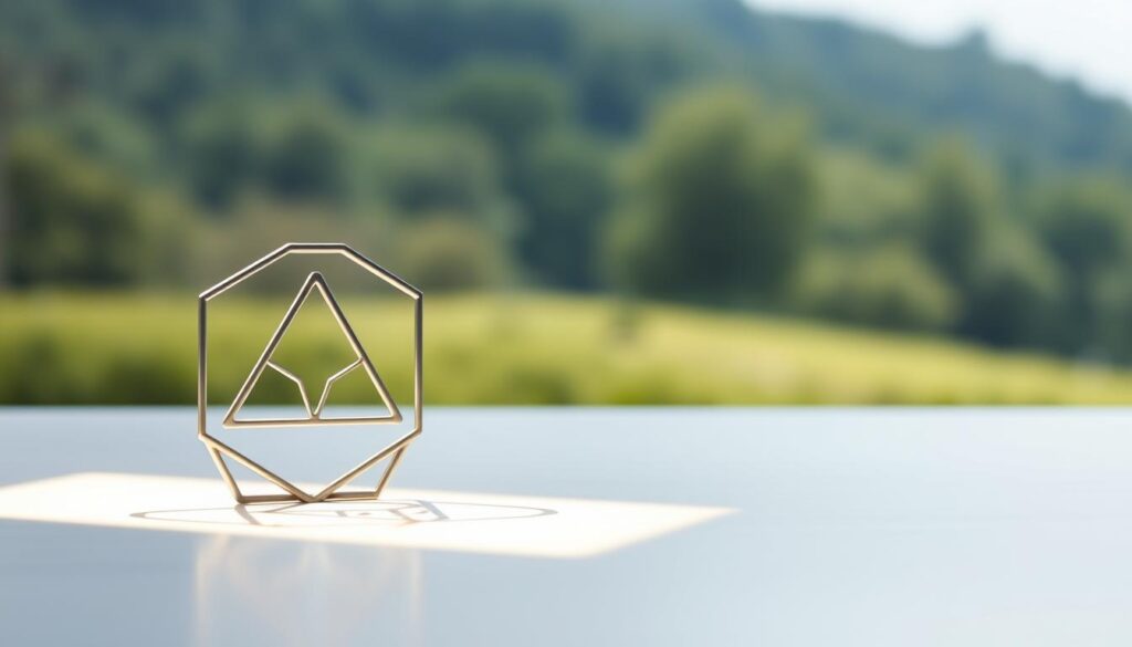 A serene, minimalist scene depicting the introduction to ESG (Environmental, Social, and Governance) principles. In the foreground, a geometric shape representing the three interconnected pillars of ESG, illuminated by a soft, natural light. The middle ground features a simple, elegant chart or diagram illustrating the key elements of sustainable development. In the background, a blurred, natural landscape conveys a sense of balance and harmony, suggesting the holistic approach of ESG. The overall mood is one of clarity, simplicity, and thoughtfulness, inviting the viewer to explore the foundations of sustainable business practices.